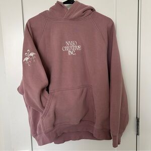 Aritzia Mega Fit Sweatfleece Cozy Fleece Dusty Rose Hoodie Sweater